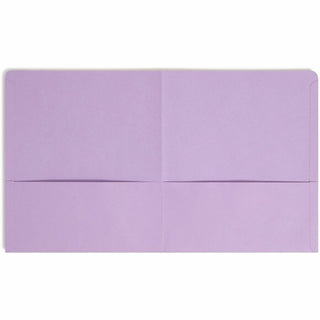 Two-Pocket Folder, Textured Paper, 100-Sheet Capacity, 11 x 8.5, Lavender, 25/Box