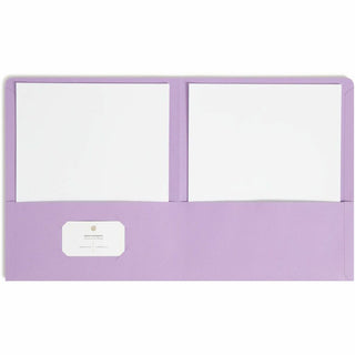 Two-Pocket Folder, Textured Paper, 100-Sheet Capacity, 11 x 8.5, Lavender, 25/Box