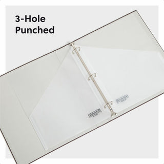 Organized Up Poly Slash Jackets, 2-Sections, Letter Size, Clear, 5/Pack