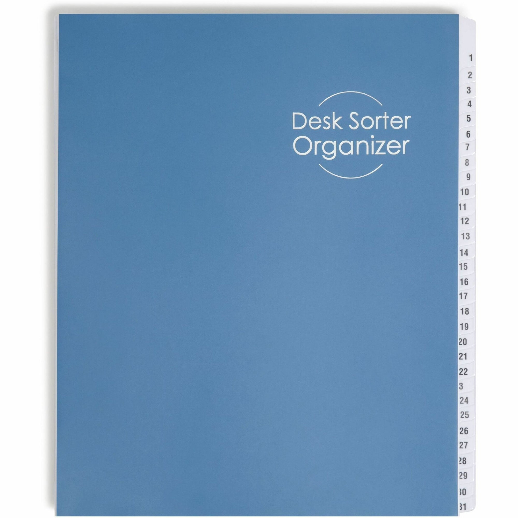 Smead Daily/Monthly Desk File/Sorter - Digit - 1-31 - Letter - 8.50" Width x 11" Length - Blue Divider - Recycled - 1 Each