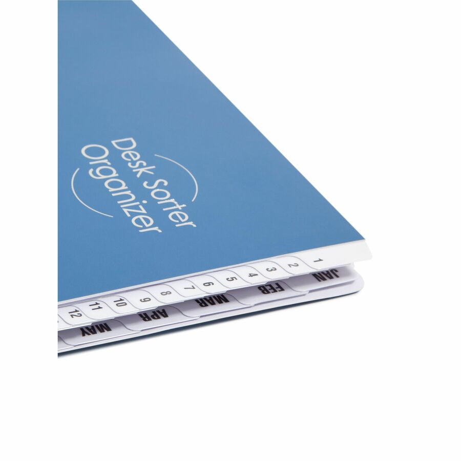 Smead Daily/Monthly Desk File/Sorter - Digit - 1-31 - Letter - 8.50" Width x 11" Length - Blue Divider - Recycled - 1 Each