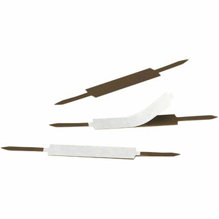 Standard Self-Adhesive Two-Prong Fastener Base and Compressor Sets, 1" Capacity, 2.75" Center to Center, Brown, 100/Box