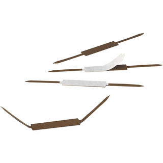 Standard Self-Adhesive Two-Prong Fastener Base and Compressor Sets, 2" Capacity, 2.75" Center to Center, Brown, 100/Box
