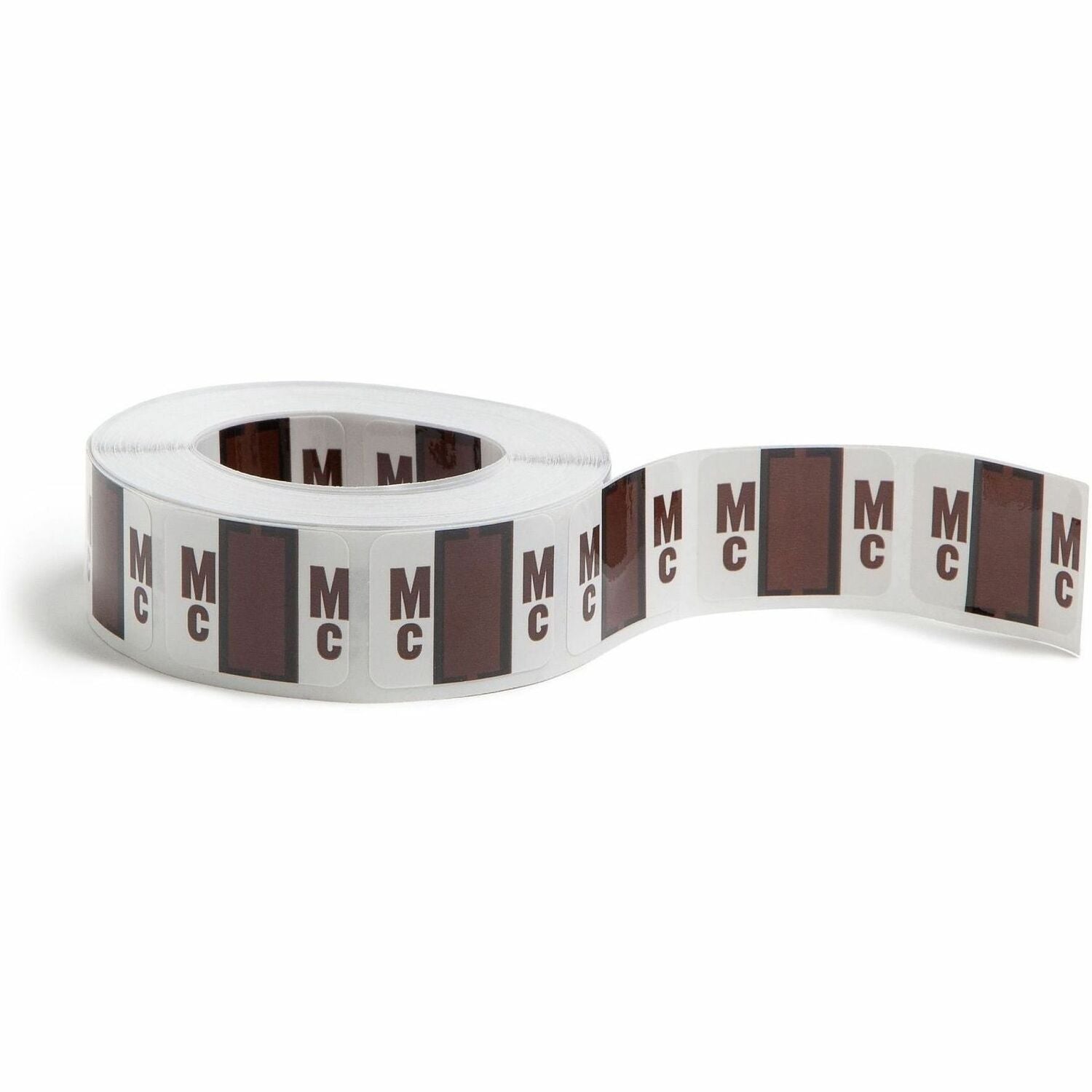 A-Z Color-Coded End Tab Filing Labels, Mc, 1 x 1.25, White, 500/Roll