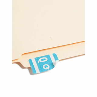 Alphaz Color-Coded Second Letter Alphabetical Labels, Q, 1 X 1.63, Light Blue, 10/sheet, 10 Sheets/pack
