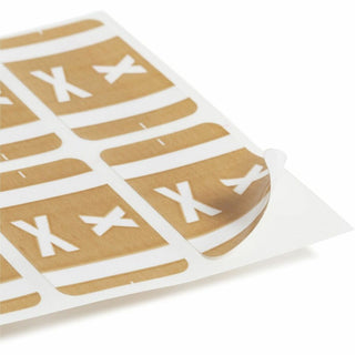 Smead AlphaZ ACCS Color-Coded Labels - "X" - 1" Width x 1 5/8" Length - Light Brown - 10 / Sheet - 100 / Pack
