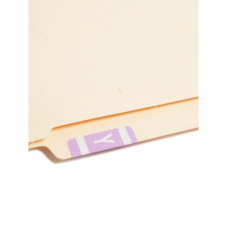 Smead AlphaZ ACCS Color-Coded Labels - "Y" - 1" Width x 1 5/8" Length - Lavender - 10 / Sheet - 100 / Pack