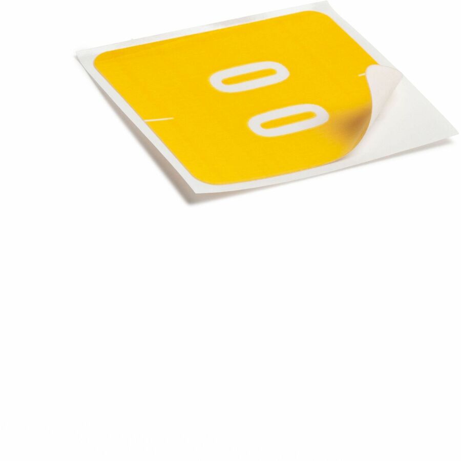 Numerical End Tab File Folder Labels, 0-9, 1.5 x 1.5, Assorted, 250/Roll, 10 Rolls/Box