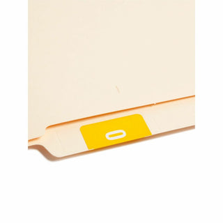 Numerical End Tab File Folder Labels, 0-9, 1.5 x 1.5, Assorted, 250/Roll, 10 Rolls/Box