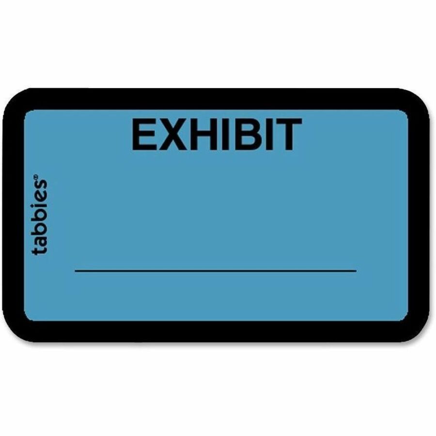 Tabbies Color-coded Legal Exhibit Labels - 1 5/8" Width x 1" Length - Blue - 252 / Pack - 