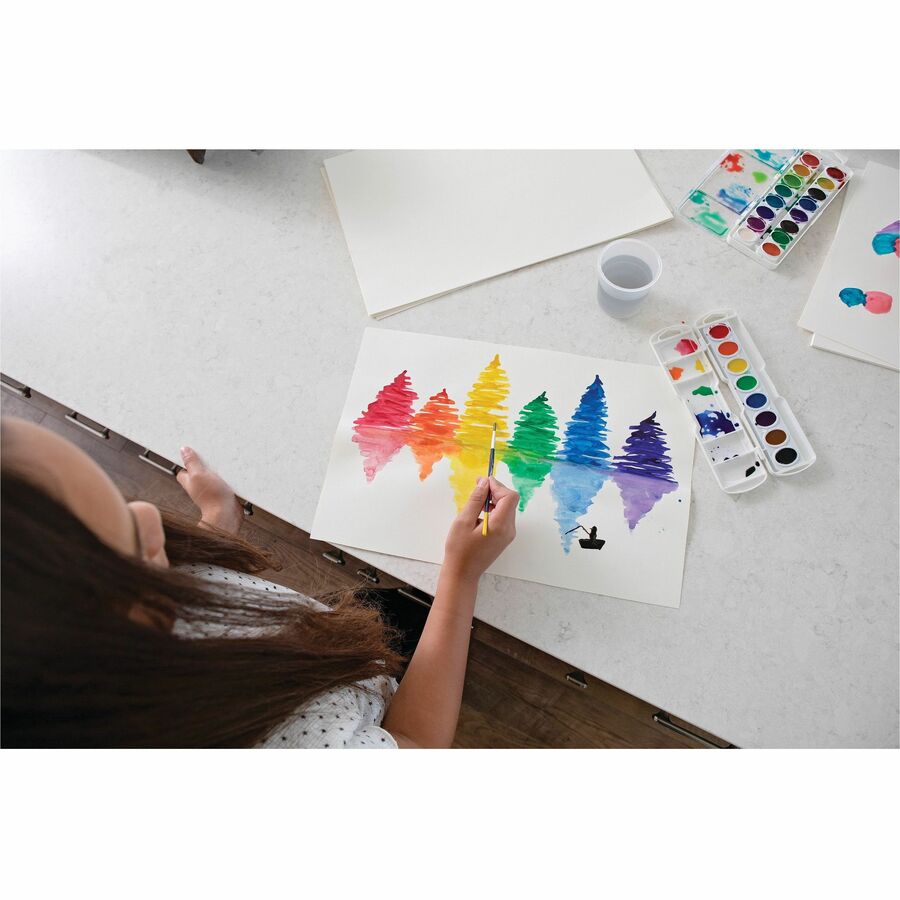 Prang Semi-Moist Washable Watercolors - 0.10 fl oz - 8 / Set - Assorted - 