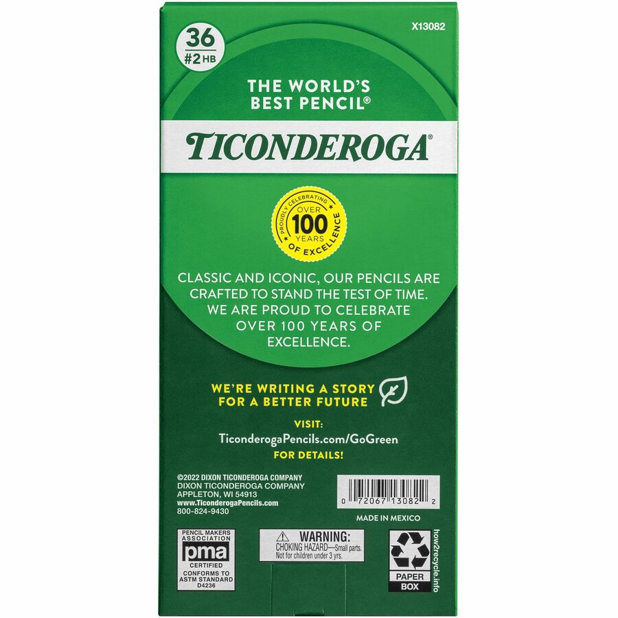 Ticonderoga My First Tri-Write No. 2 Pencils - #2 Lead - Yellow Barrel - 36 / Box
