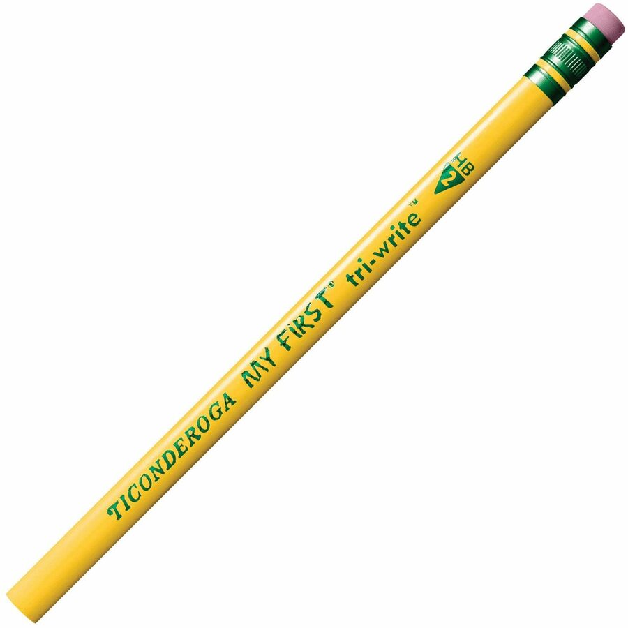 Ticonderoga My First Tri-Write No. 2 Pencils - #2 Lead - Yellow Barrel - 36 / Box - 