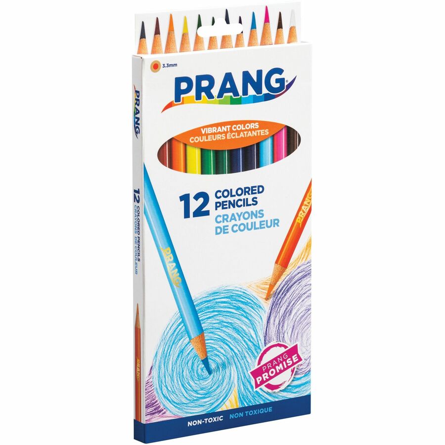 Colored Pencil Sets, 3.3 mm, 2B, Assorted Lead and Barrel Colors, Dozen