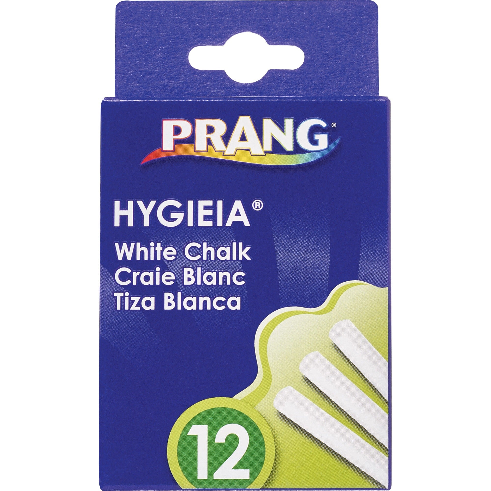 Hygieia Dustless Board Chalk, 3 1/4 x 3/8. White, 12/Box, Sold as 1 Box, 12 Each per Box - 2