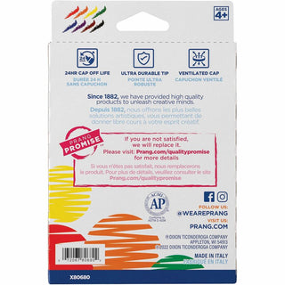 Washable Marker, Broad Bullet Tip, Assorted Colors, 8/Set