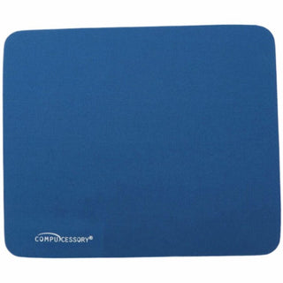 Compucessory Smooth Cloth Nonskid Mouse Pads - 9.50" x 8.50" Dimension - Blue - Rubber, Cloth - 1 Pack