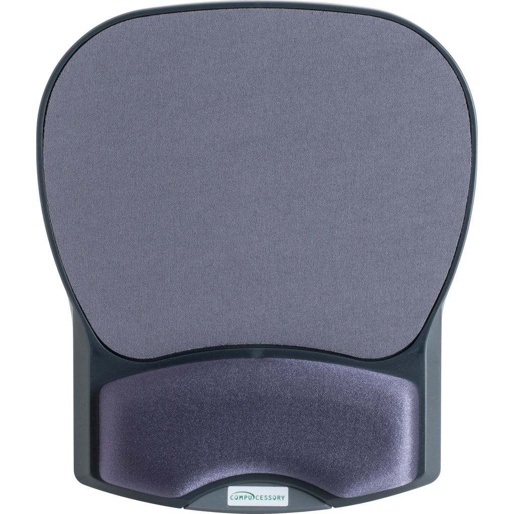 Compucessory Gel Wrist Rest with Mouse Pads - 8.70" x 10.20" x 1.20" Dimension - Charcoal - Gel, Lycra - 1 Pack - 