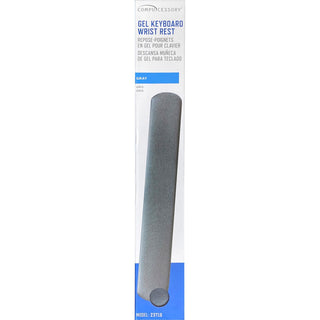 Compucessory Gel Keyboard Wrist Rest Pads - 19" x 2.87" x 0.75" Dimension - Gray - 1 Pack - 