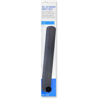 Compucessory Gel Keyboard Wrist Rest Pads - 19" x 2.87" x 0.75" Dimension - Black - 1 Pack
