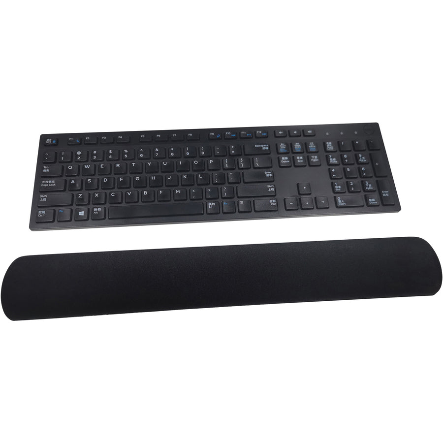 Compucessory Gel Keyboard Wrist Rest Pads - 19" x 2.87" x 0.75" Dimension - Black - 1 Pack - 