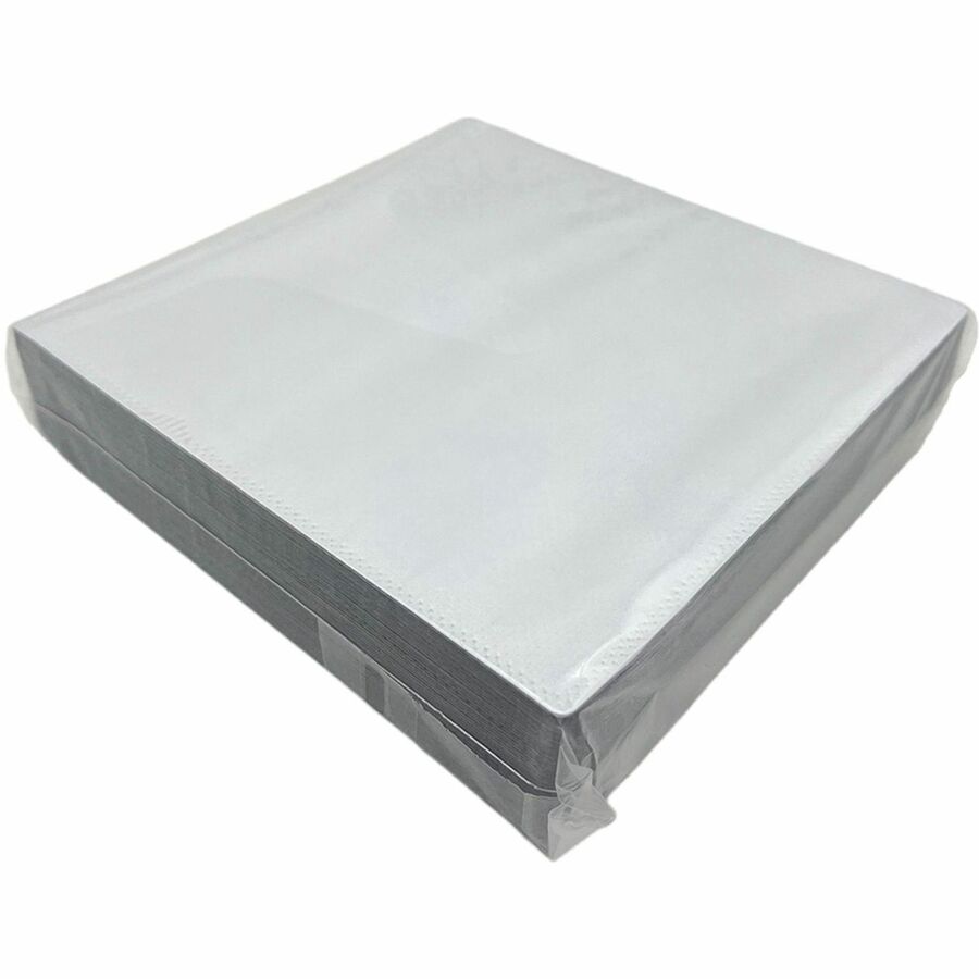 Compucessory Self-Adhesive Poly CD/DVD Holders - 1 x CD/DVD Capacity - White - Polypropylene - 50 / Pack - 