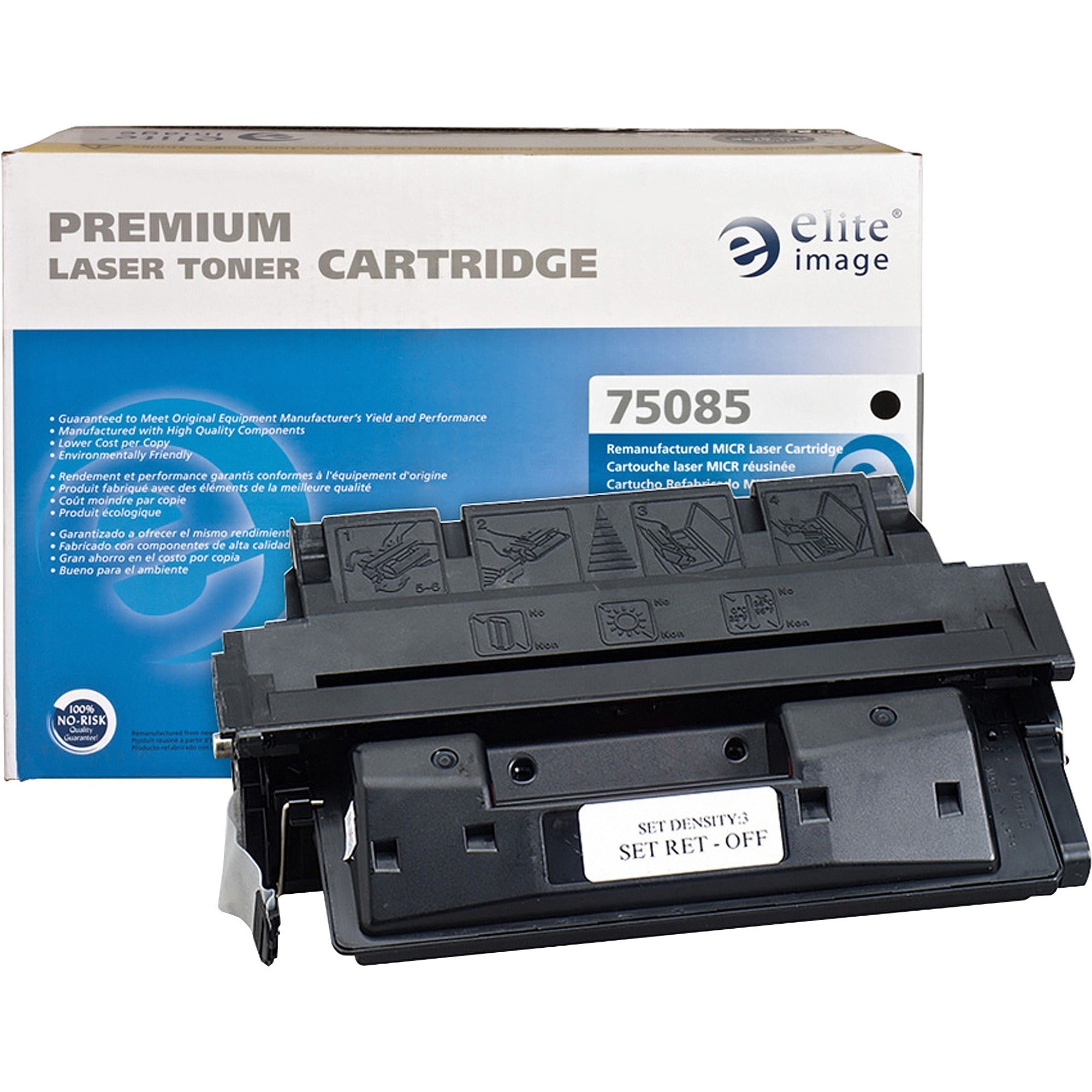 Elite Image Remanufactured MICR High Yield Laser Toner Cartridge - Alternative for HP 27A (C4127A) - Black - 1 Each - 10000 Pages - 