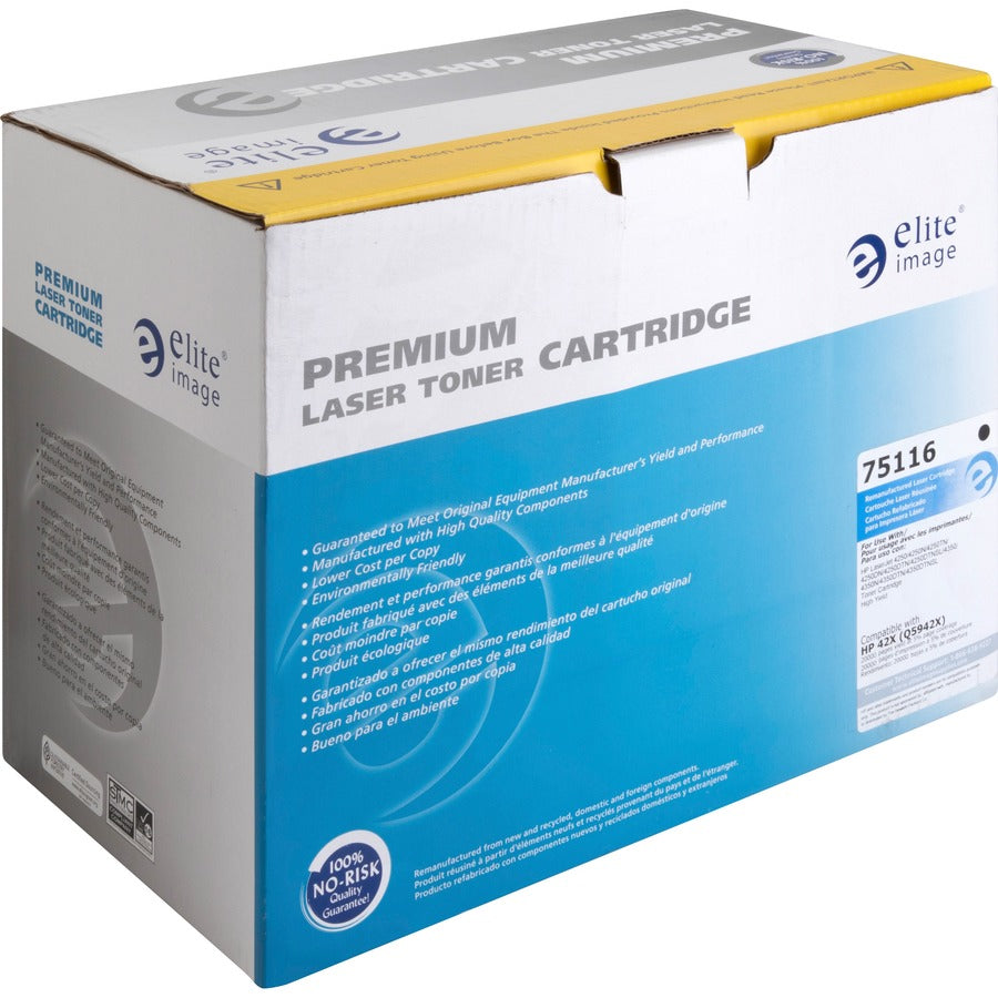 Elite Image Remanufactured Toner Cartridge - Alternative for HP 42X (Q5942X) - Laser - 20000 Pages - Black - 1 Each