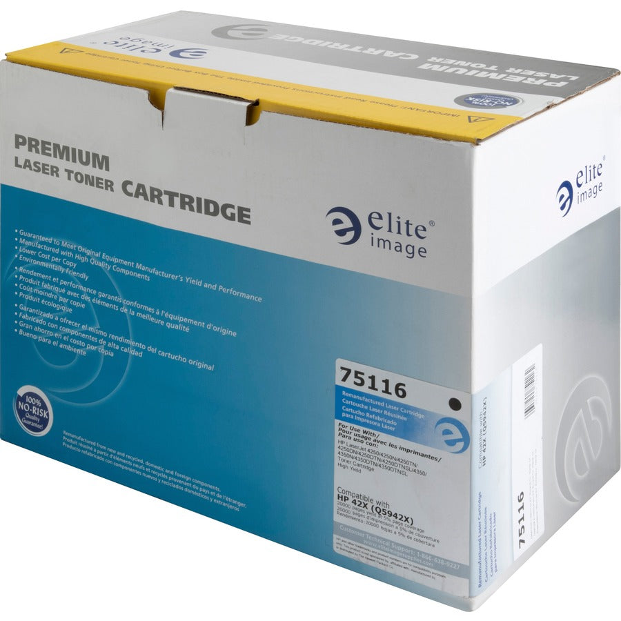 Elite Image Remanufactured Toner Cartridge - Alternative for HP 42X (Q5942X) - Laser - 20000 Pages - Black - 1 Each