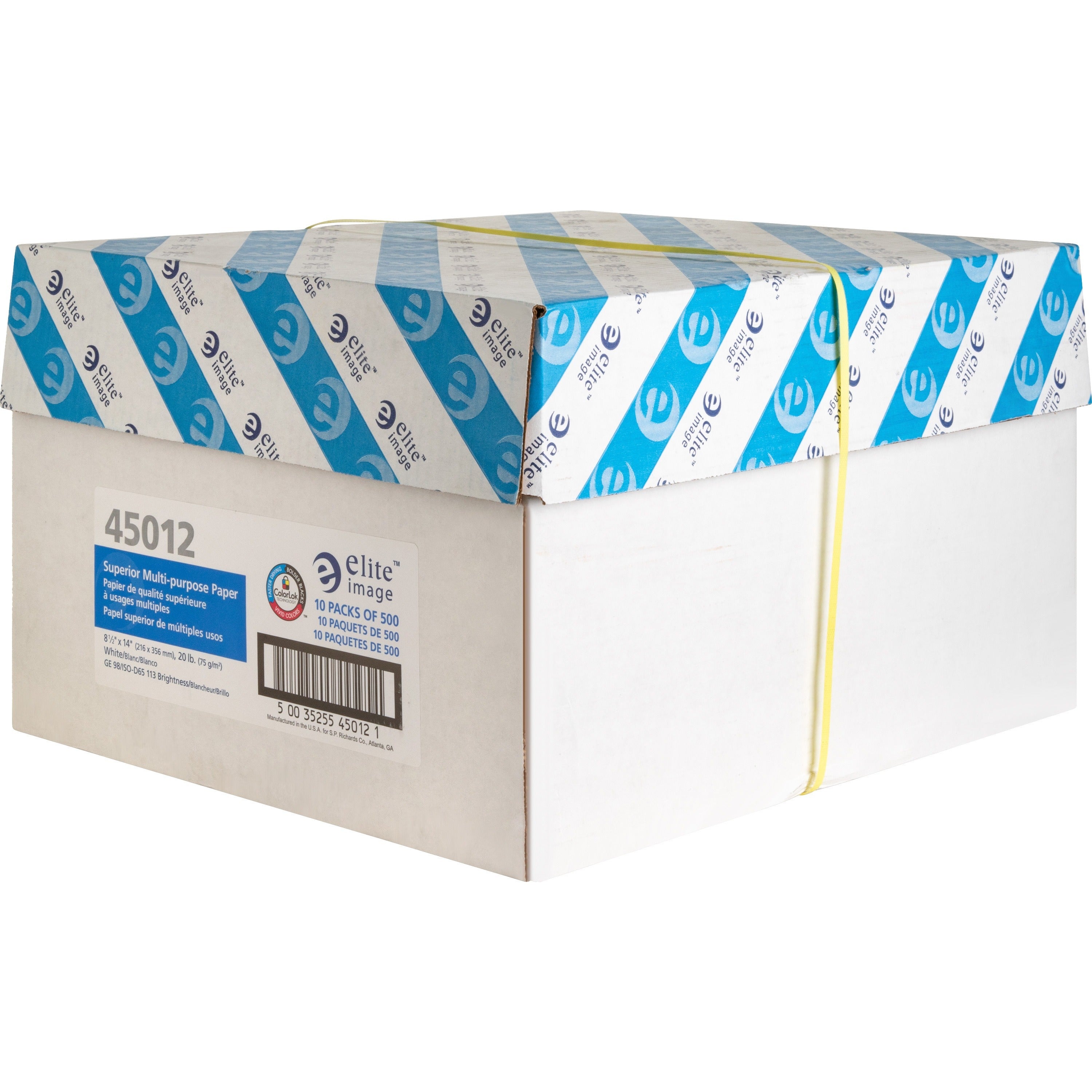 Elite Image Multipurpose Paper - 98 Brightness - Legal - 8 1/2" x 14" - 20 lb Basis Weight - 5000 / Carton - Sustainable Forestry Initiative (SFI) - White - 