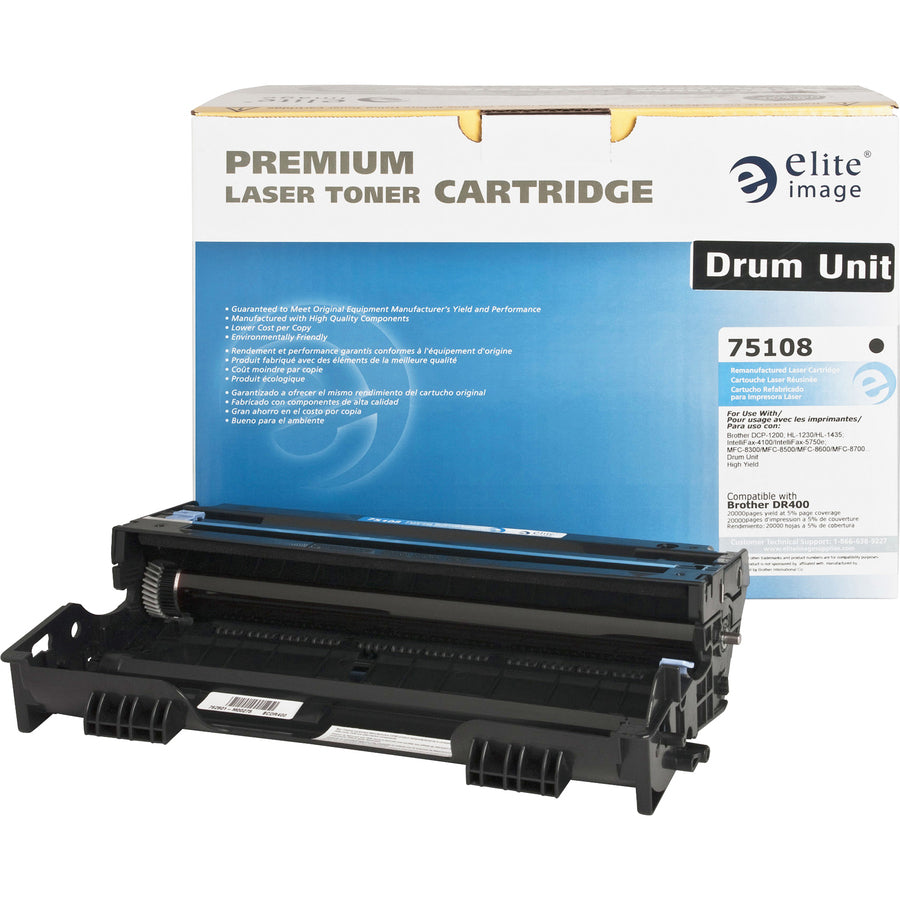 Elite Image Remanufactured Imaging Drum Alternative For Brother DR400 - Laser Print Technology - 20000 - 1 Each - Black - 