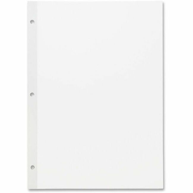 Sparco Unruled Filler Paper - 100 Sheets - Plain - Unruled Margin - 20 lb Basis Weight - Letter - 8 1/2" x 11" - White Paper - Subject, Reinforced Edges - Recycled - 100 / Pack - 