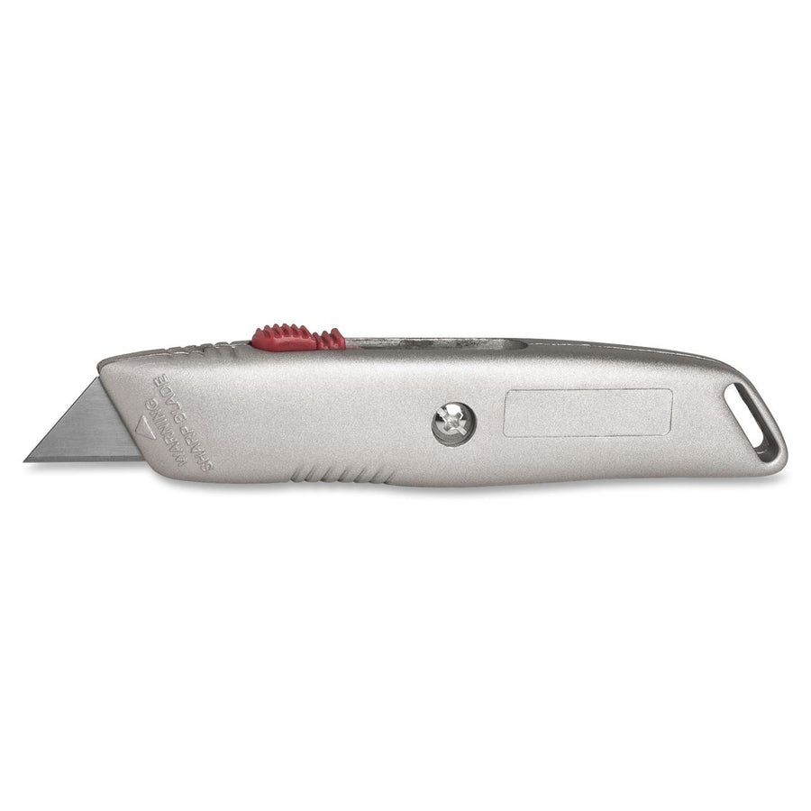 Sparco 3-position Retractable Blade Utility Knife - Stainless Steel Blade - 6" Cutting Length - Retractable, Heavy Duty Utility Blade - 1 Each - 