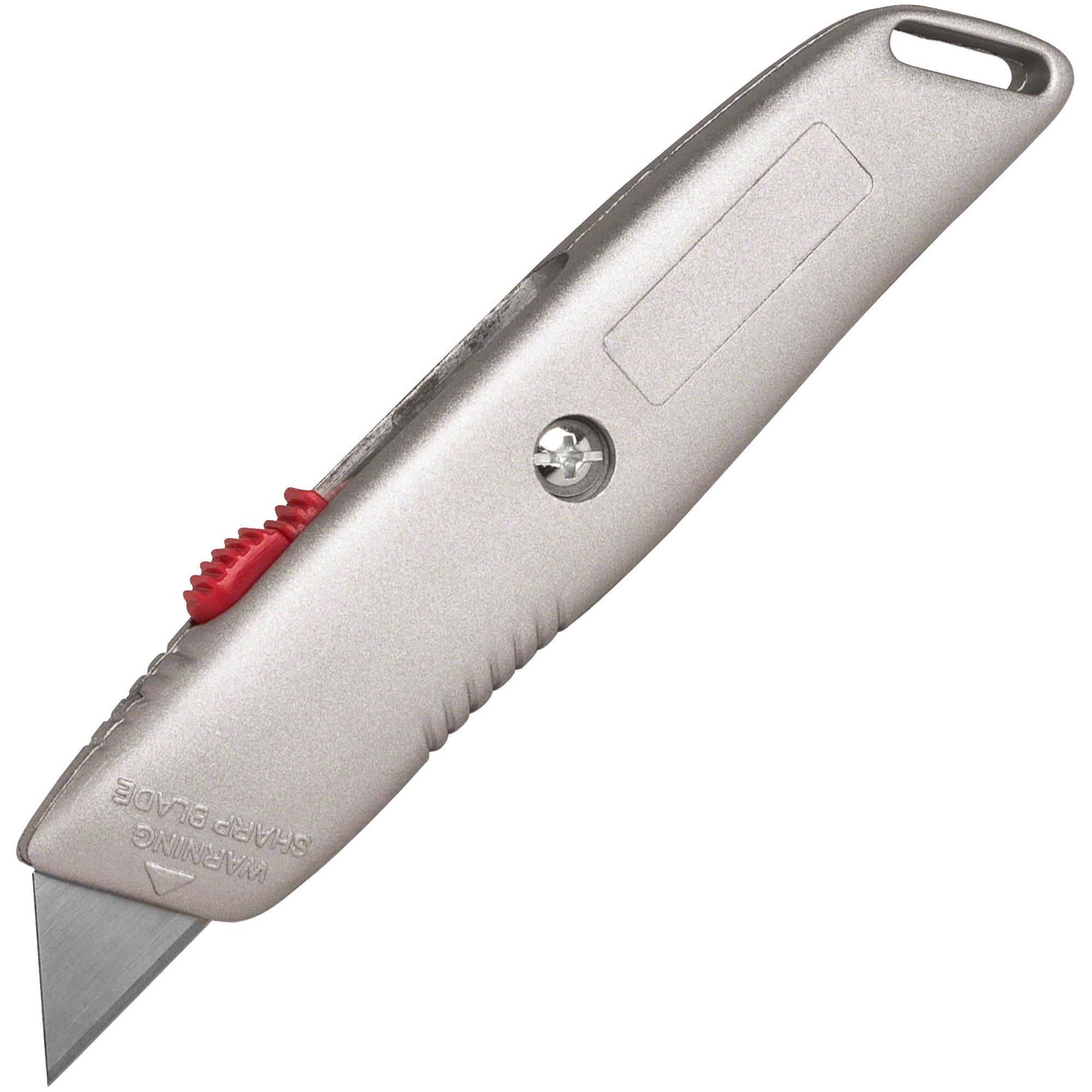 Sparco 3-position Retractable Blade Utility Knife - Stainless Steel Blade - 6" Cutting Length - Retractable, Heavy Duty Utility Blade - 1 Each - 