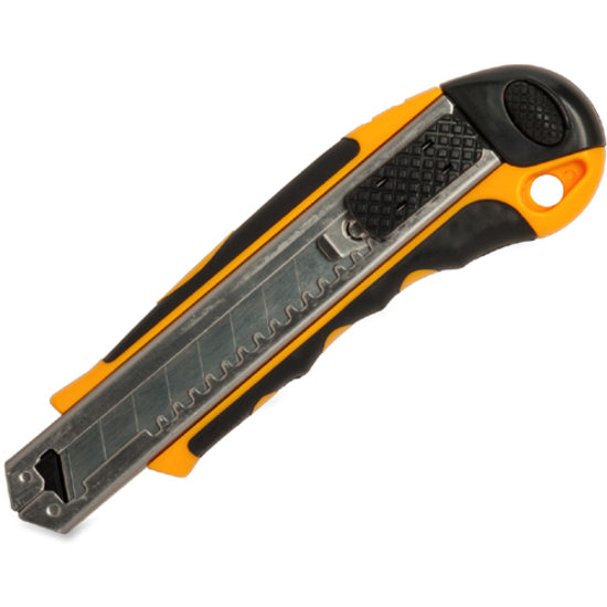 Sparco Automatic Utility Knife - Metal Blade - Heavy Duty - Acrylonitrile Butadiene Styrene (ABS) - Black, Yellow - 1 Each - 