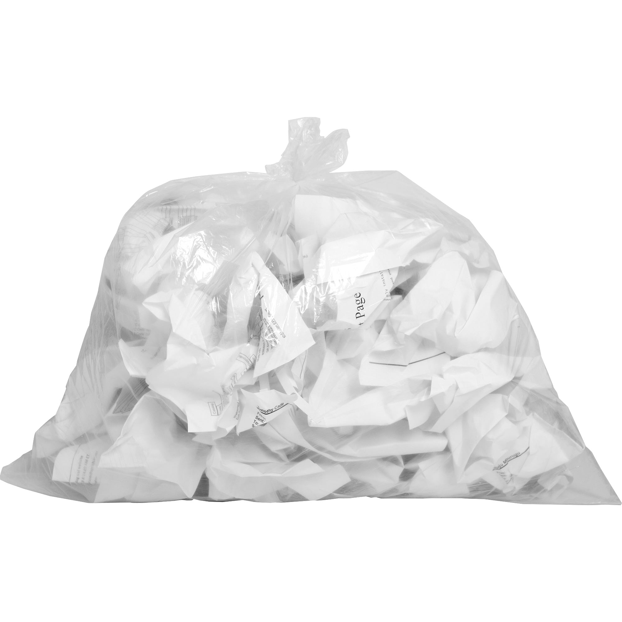 Genuine Joe Clear Trash Can Liners - Small Size - 10 gal Capacity - 24" Width x 23" Length - 0.60 mil (15 Micron) Thickness - Low Density - Clear - 500/Carton - 