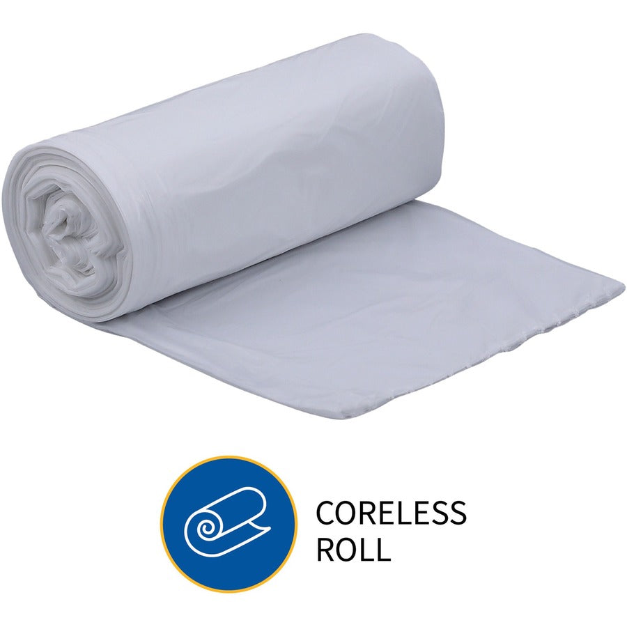 Genuine Joe Clear Trash Can Liners - Small Size - 16 gal Capacity - 24" Width x 33" Length - 0.60 mil (15 Micron) Thickness - Low Density - Clear - 500/Carton