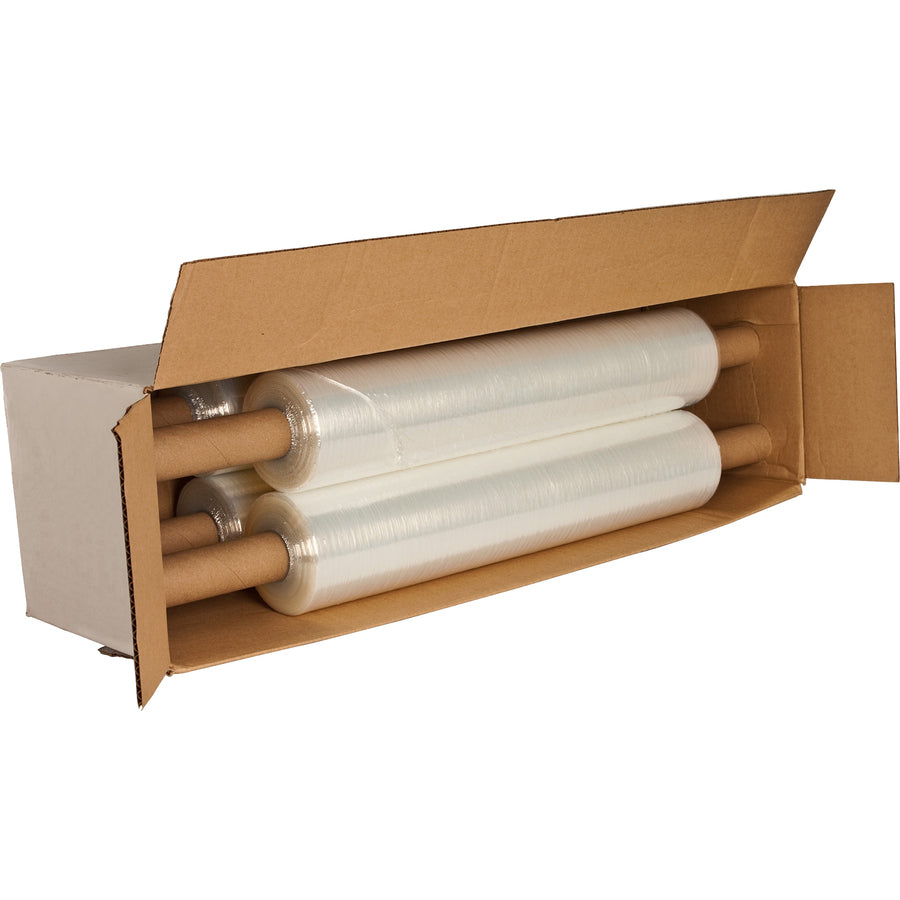 Sparco Heavyweight Stretch Wrap Film with Handles - 20" Width x 1000 ft Length - 4 Wrap(s) - Heavyweight Film, Lightweight Handle - Clear - 4 / Carton - 