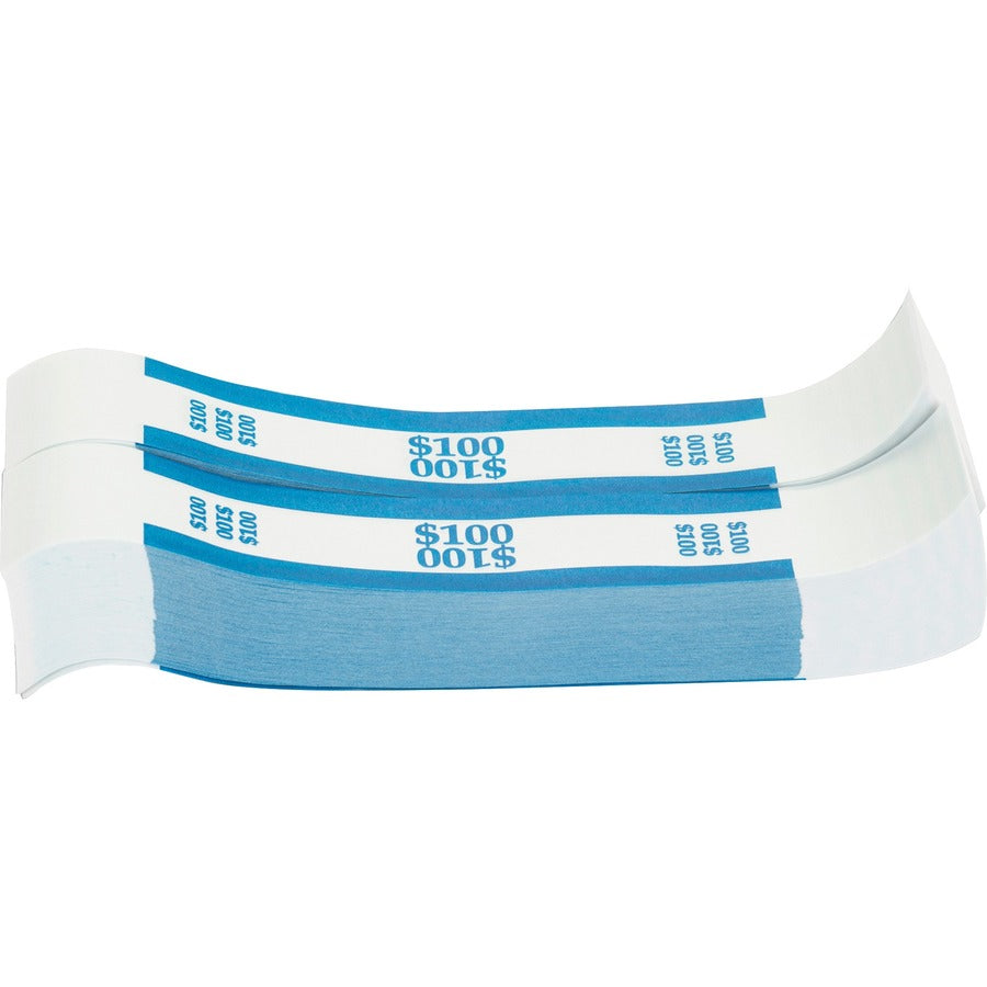 Sparco White Kraft ABA Bill Straps - 1000 Wrap(s)Total $100 in $1 Denomination - Kraft - Blue - 1000 / Pack