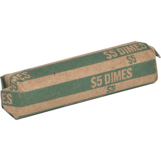 Sparco Flat Coin Wrappers - 1000 Wrap(s)Total $5.0 in 50 Coins of 10 Denomination - 60 lb Basis Weight - Kraft - Green - 1000 / Pack - 
