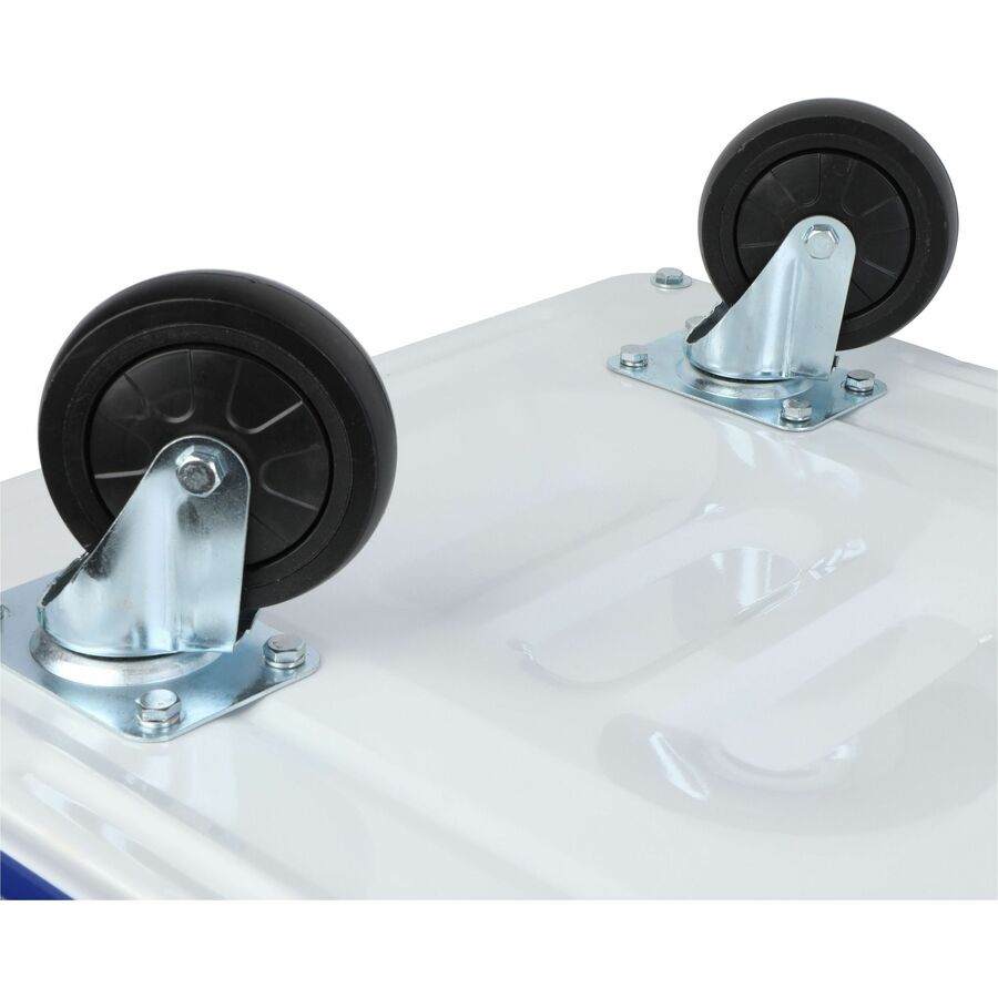 Sparco Folding Platform Truck - Tubular Handle - 660 lb Capacity - Steel, Polyvinyl Chloride (PVC) - x 24.8" Width x 36" Depth x 29.5" Height - Gray - 1 Each