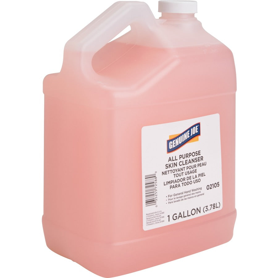 Genuine Joe All Purpose Skin Cleanser - 1 gal (3.8 L) - Hand, Skin - Pink - 1 Each