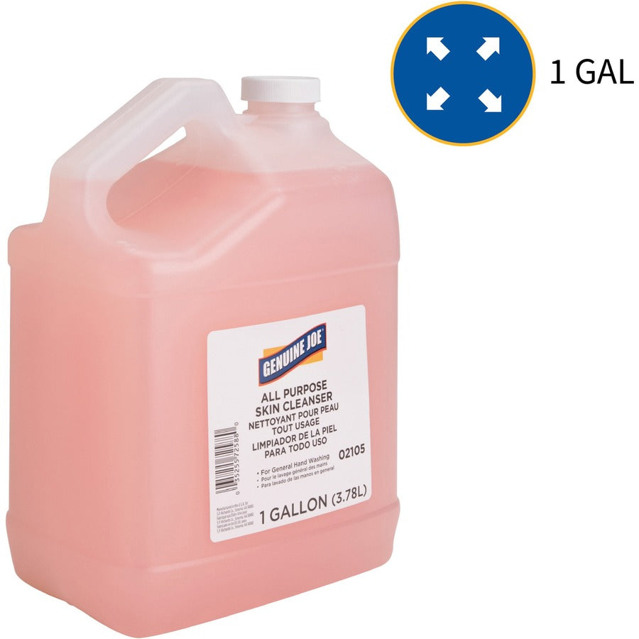 Genuine Joe All Purpose Skin Cleanser - 1 gal (3.8 L) - Hand, Skin - Pink - 1 Each