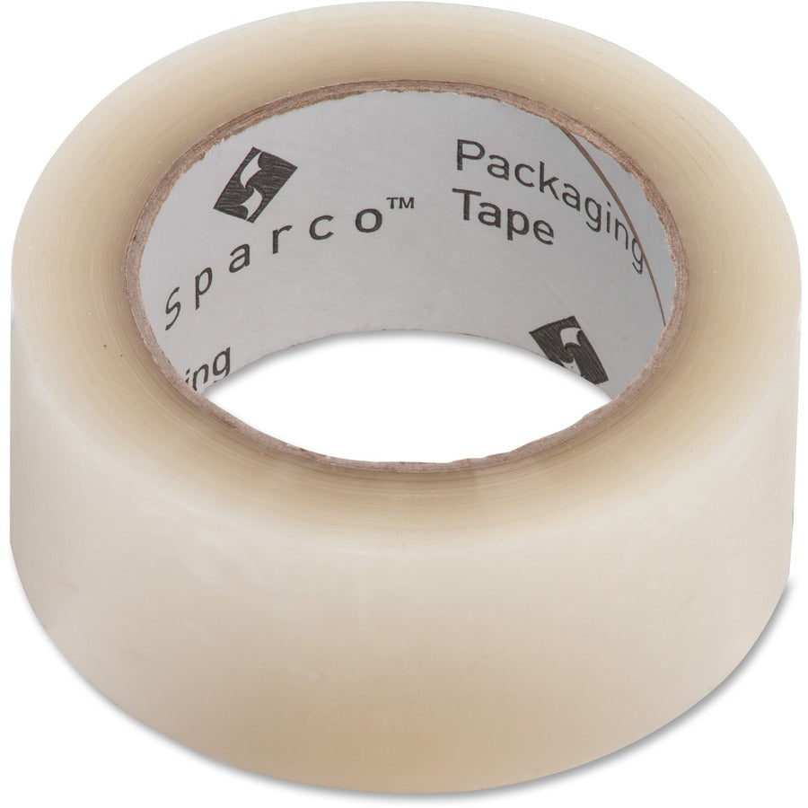 Sparco Transparent Hot-melt Tape - 110 yd Length x 2" Width - 1.9 mil Thickness - 3" Core - 1.60 mil - Moisture Resistant, Split Resistant, Abrasion Resistant - For Sealing, Shipping, Packing - 1 / Roll - Clear