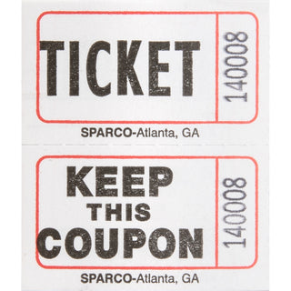 Sparco Roll Tickets - White - 2000/Roll - 