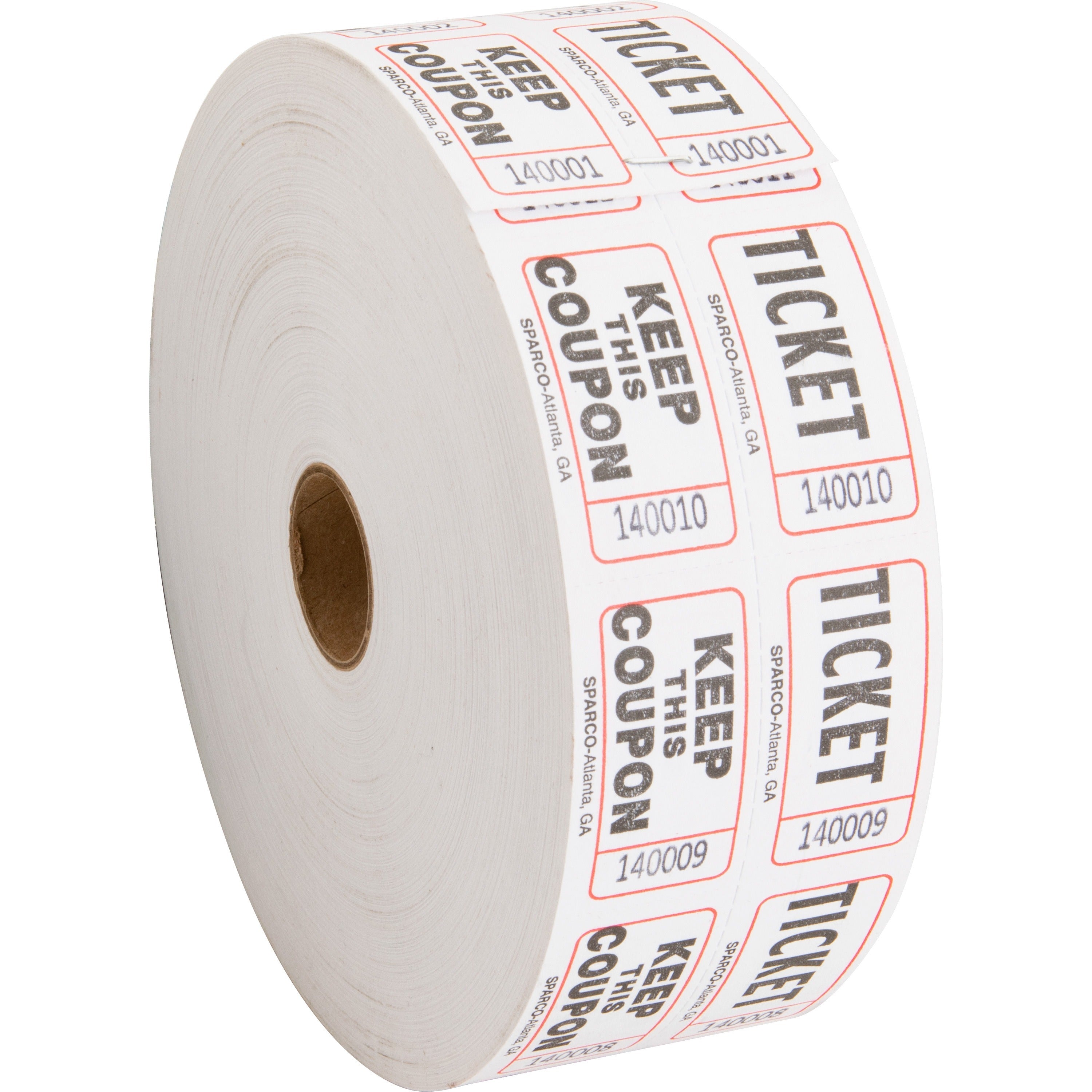 Sparco Roll Tickets - White - 2000/Roll - 