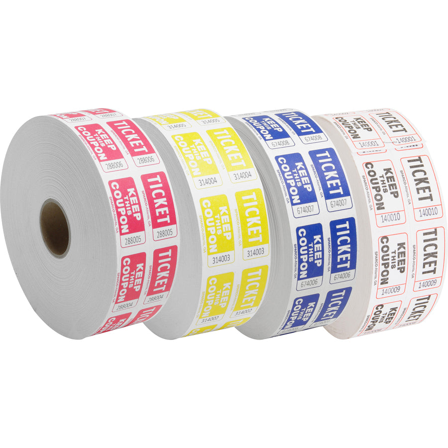 Sparco Roll Tickets - White - 2000/Roll - 
