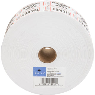 Sparco Roll Tickets - White - 2000/Roll - 