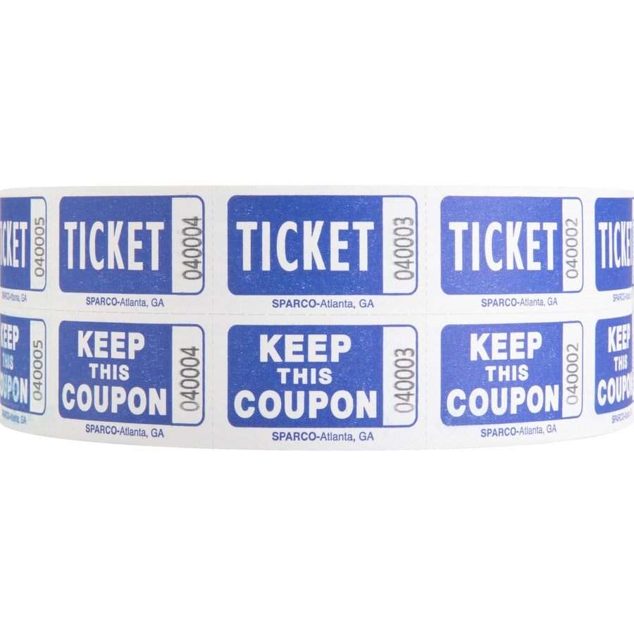 Sparco Roll Tickets - Blue - 2000/Roll