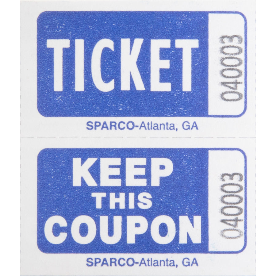 Sparco Roll Tickets - Blue - 2000/Roll - 